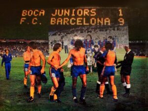 Formación de Boca Juniors en 1984, año de la histórica goleada 9-1 ante el Barcelona en el Trofeo Joan Gamper